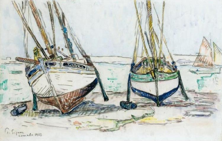 Paul Signac Bateaux de peche, Lomalo oil painting image